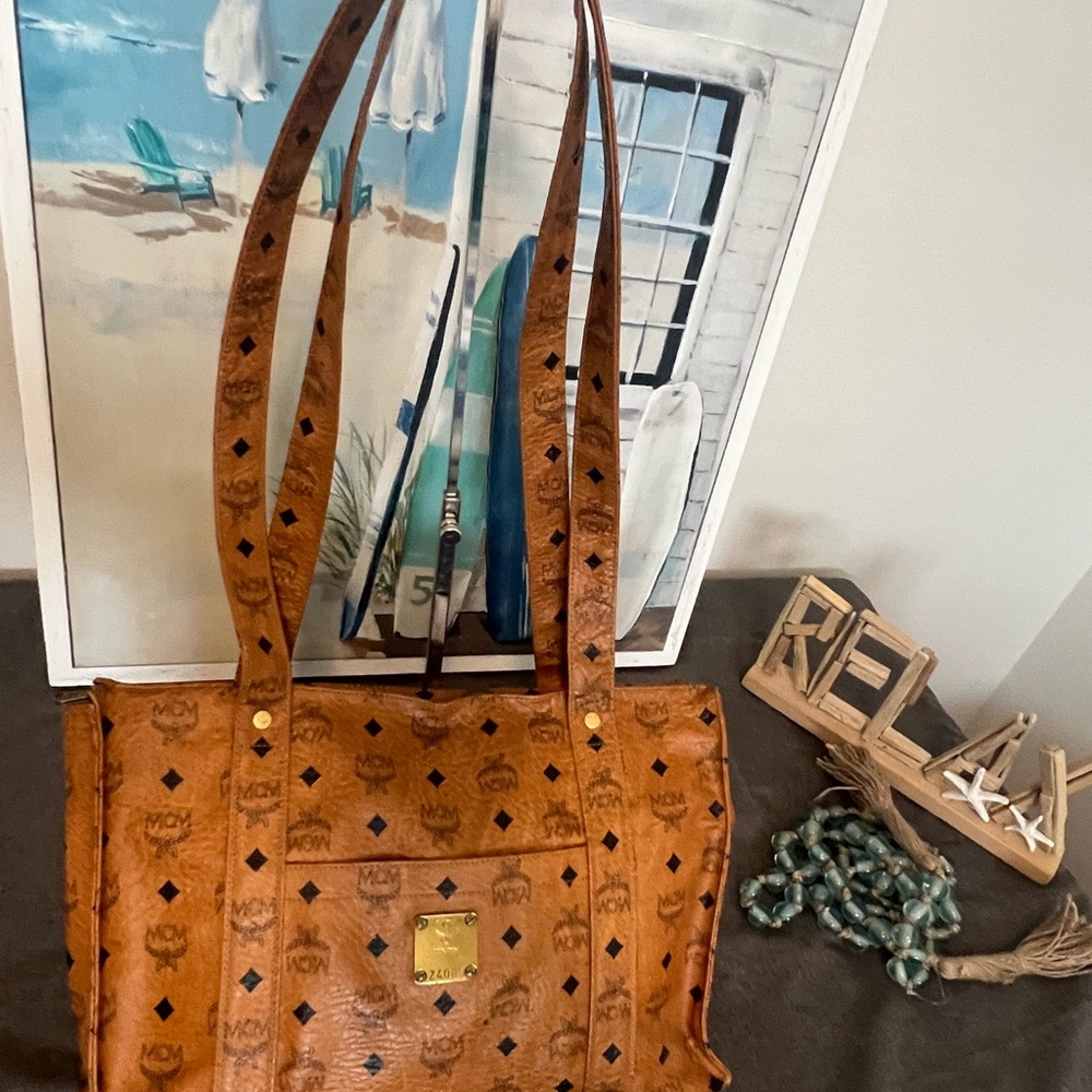 MCM Cognac Tote Bag